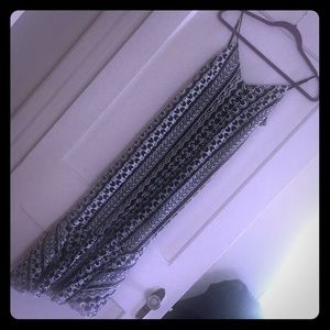 Black & White Lace Midi Dress